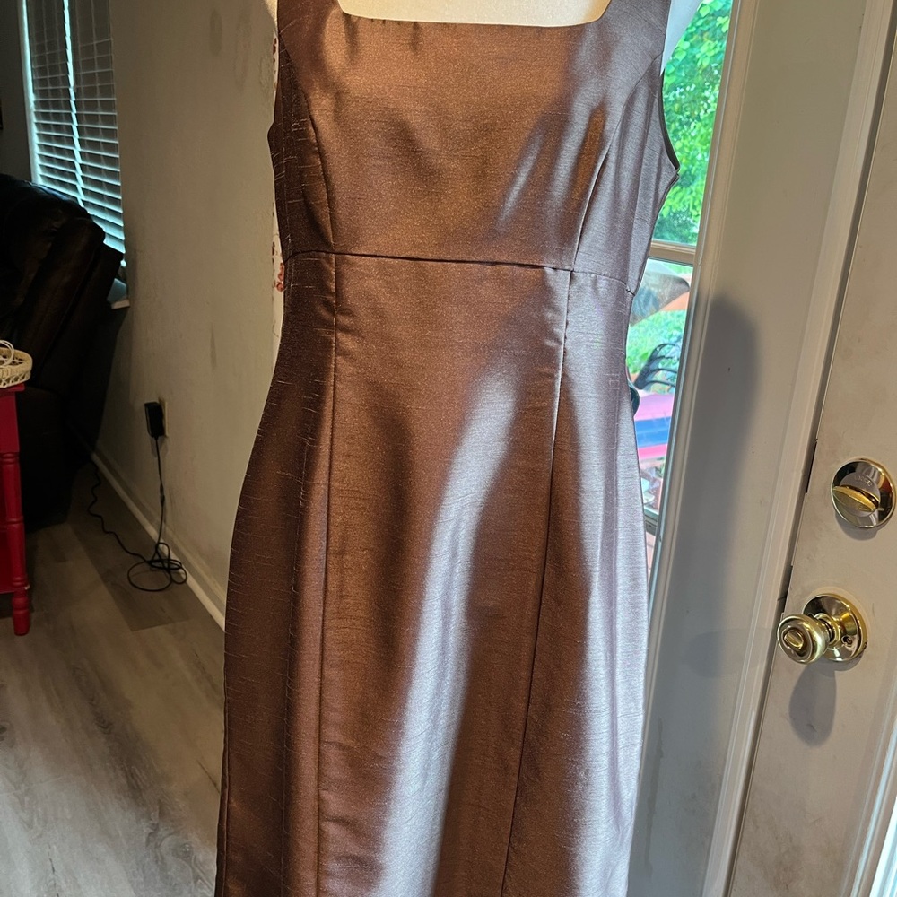 Jessica Howard Shimmering Brown Midi Dress